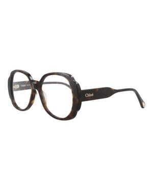 NEW CHLOE women's round-frame recycled acetate optical frames in brown